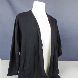 STYLUS Open front black cardigan, size L